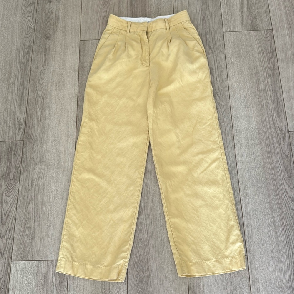Aritzia Yellow Trousers